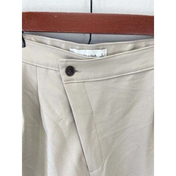 Abercrombie & Fitch Men's Pants Trouser Beige Size Large High Rise - Picture 5 of 9